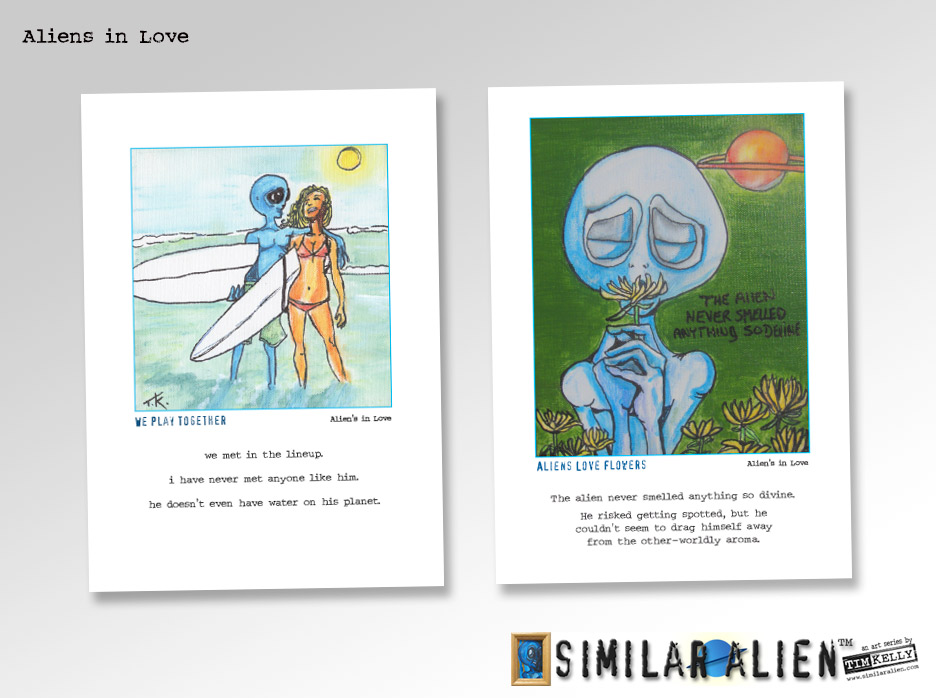 similar alien greeting cards tim kelly artist aliens in love