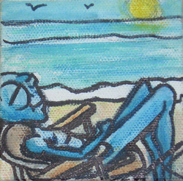 similar alien tim kelly artist alien at the beach 