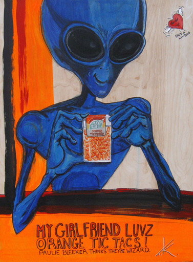 similar alien art tim kelly artist nyc tic tacs art is good
