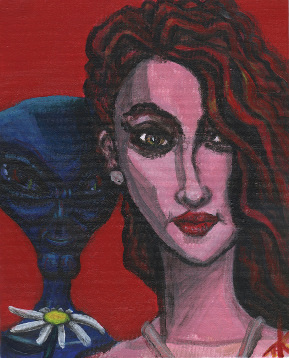 similaralien art similar alien art nyc tim kelly art brooklyn alien art the alien lady alien and flower love art