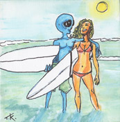 similar alien tim kelly artist surf alien art beach