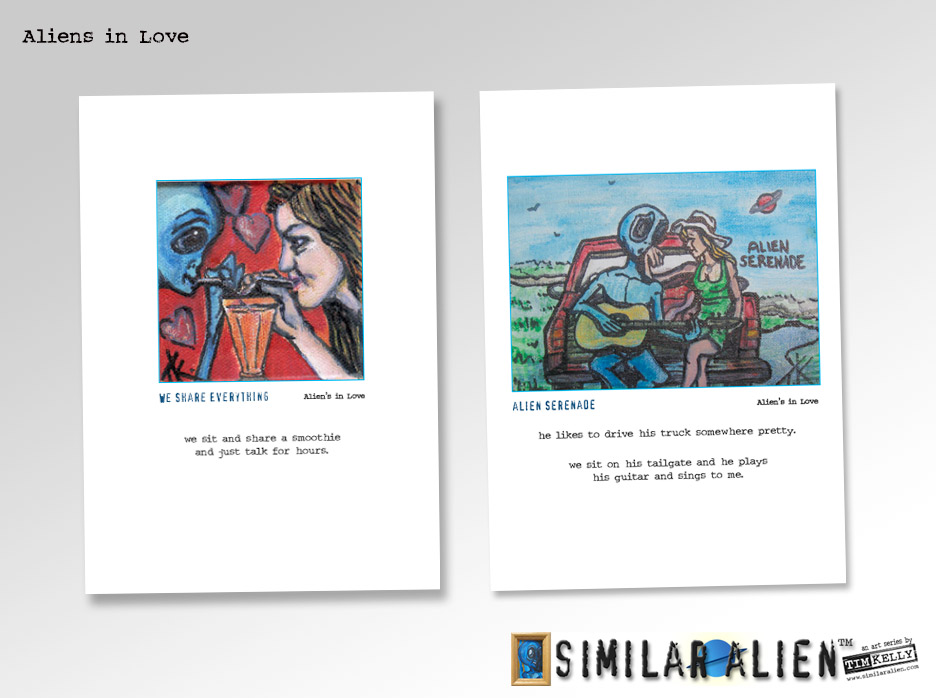 similar alien greeting cards tim kelly artist aliens in love