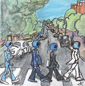 similar alien tim kelly artist abby road alien art alien road
