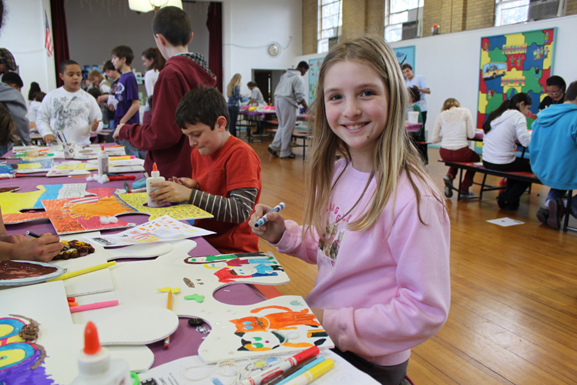 puzzle installation & collaborative project The Deal Elementary School tim kelly artist