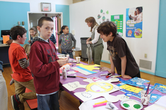 puzzle installation & collaborative project The Deal Elementary School tim kelly artist