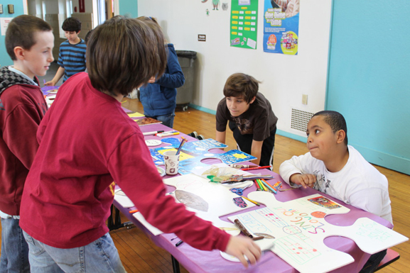 puzzle installation & collaborative project The Deal Elementary School tim kelly artist