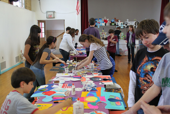 puzzle installation & collaborative project The Deal Elementary School tim kelly artist