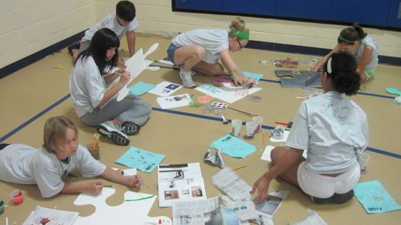 puzzle installation & collaborative project island heights elementary school island heights nj tim kelly artist