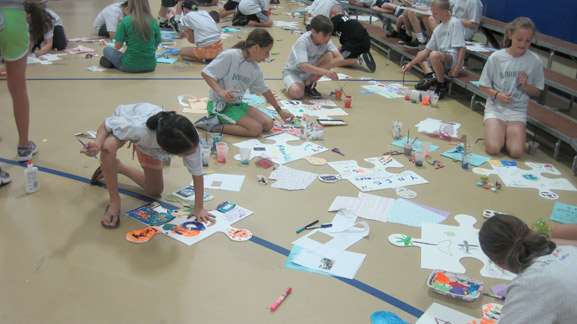 puzzle installation & collaborative project island heights elementary school island heights nj tim kelly artist