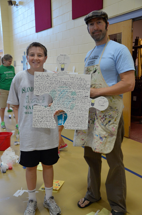 puzzle installation & collaborative project island heights elementary school island heights nj tim kelly artist