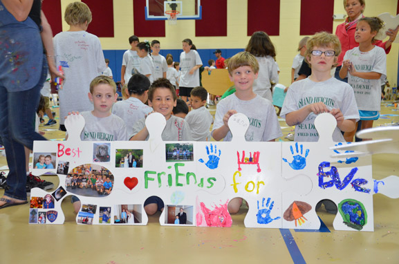 puzzle installation & collaborative project island heights elementary school island heights nj tim kelly artist