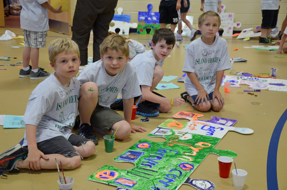 puzzle installation & collaborative project island heights elementary school island heights nj tim kelly artist