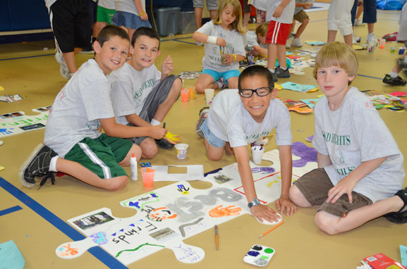 puzzle installation & collaborative project island heights elementary school island heights nj tim kelly artist