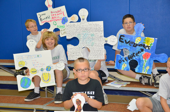 puzzle installation & collaborative project island heights elementary school island heights nj tim kelly artist