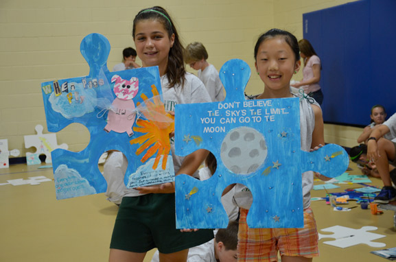 puzzle installation & collaborative project island heights elementary school island heights nj tim kelly artist