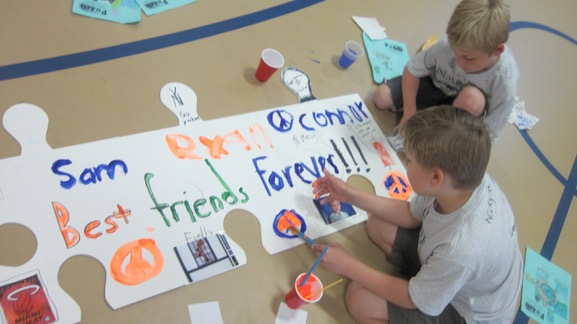 puzzle installation & collaborative project island heights elementary school island heights nj tim kelly artist