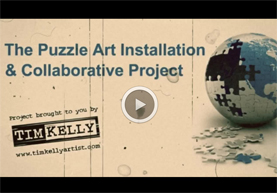puzzle art installation and collaborative project video tim kelly artist brooklyn ny art julian zee