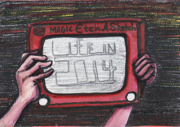 shalking the etchasketch of life by tim kelly artist brooklyn nyc art