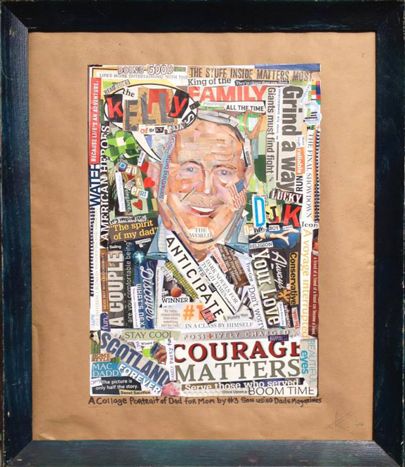 tim kelly artist new york collage art nyc brooklyn artist tim kelly portrait of father dan kelly love art nyc