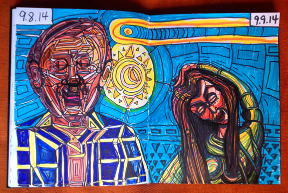 tim kelly artist nyc brooklyn art is good sketchbook art passing asteriod art brooklyn